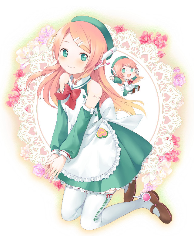 Girl green dress bowtie doll free wallpaper - medium preview image