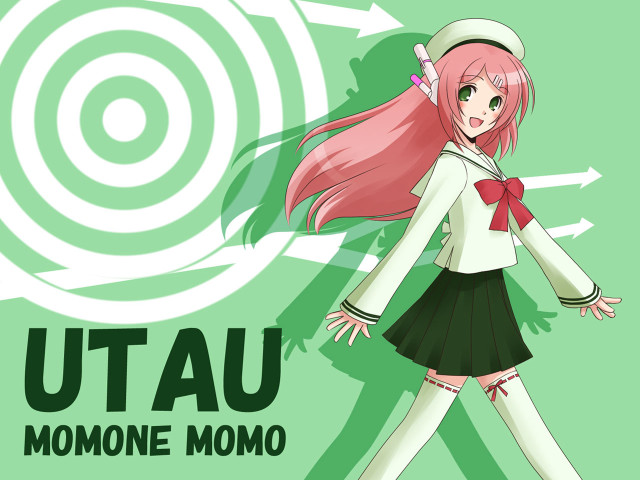 Sailor girl pink hair green free wallpaper - medium preview image