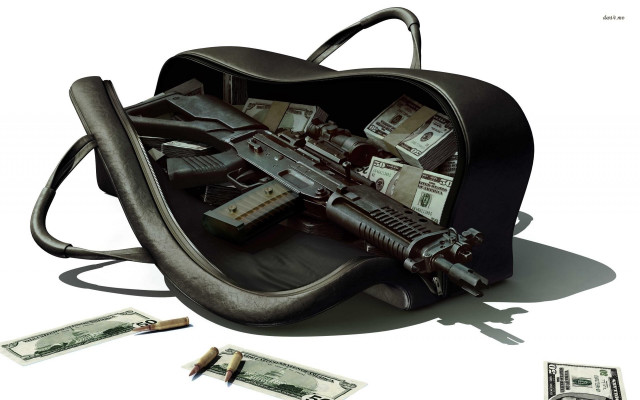 Gun purse money floor bag free wallpaper - medium preview image