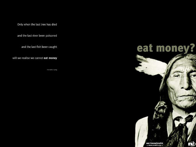 Man feather quote eat money free wallpaper - medium preview image