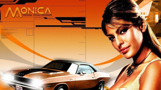 Woman yellow dress brown car free wallpaper - medium preview image