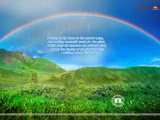 Rainbow green mountain quote man free wallpaper - medium preview image