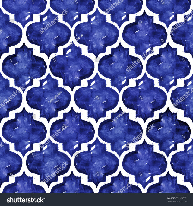 Blue white tile pattern white free wallpaper - medium preview image