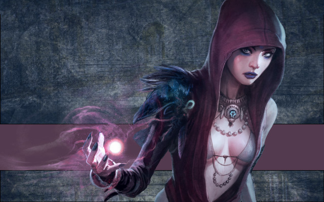 Woman hood feather glowing object free wallpaper - medium preview image