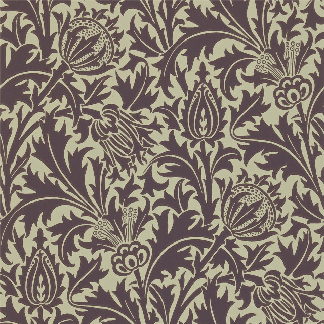 Floral pattern leaves flowers brown free wallpaper - medium preview image