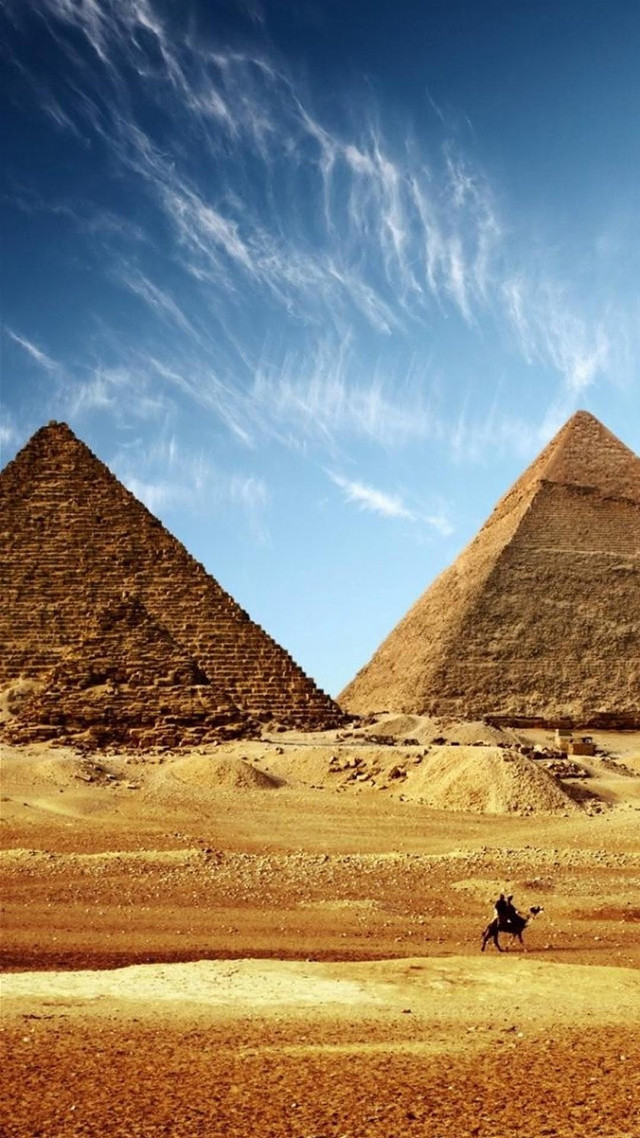 Camel pyramids giza desert sand free wallpaper - medium preview image