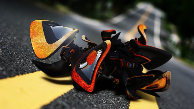 Sunglasses road yellow line black free wallpaper - medium preview image