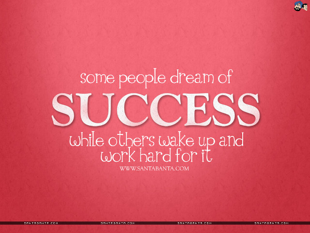 Success quote red background white free wallpaper - medium preview image