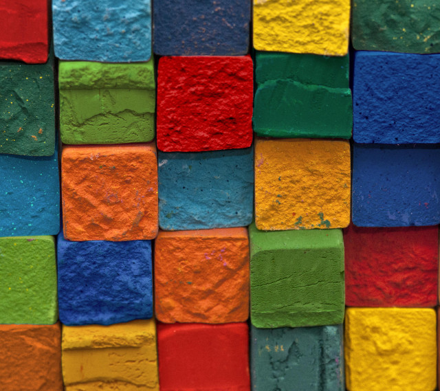 Multi colored paint block black free wallpaper - medium preview image