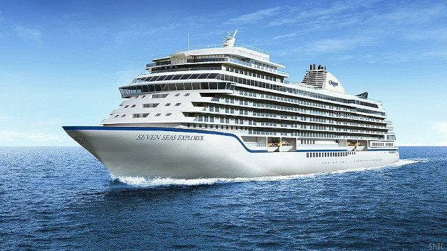 Cruise ship sailing ocean sunny free wallpaper - medium preview image