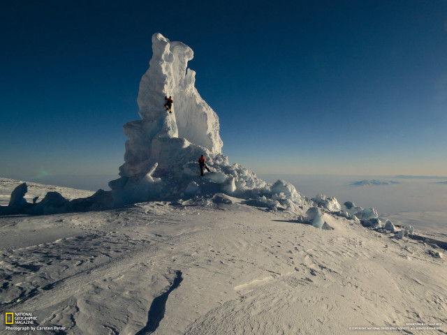 Person snow mountain sky background free wallpaper - medium preview image