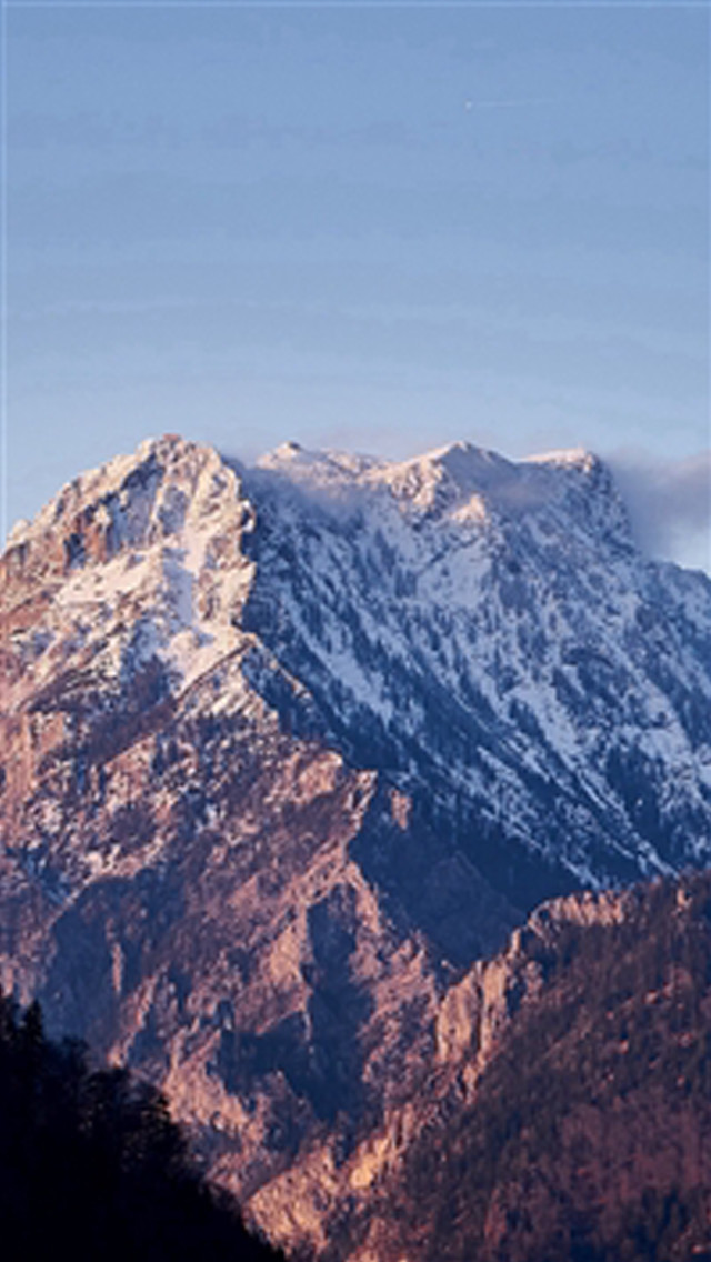 Snowy mountain blue sky clouds #5 free wallpaper - medium preview image