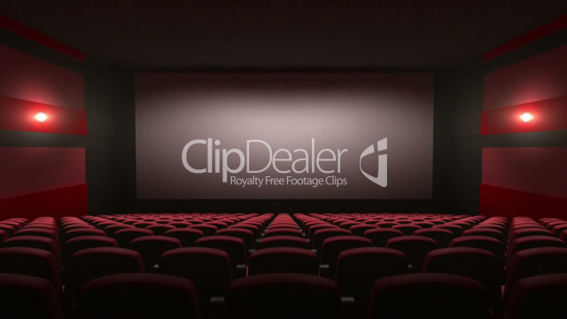 Theater red chairs projection screen free wallpaper - medium preview image