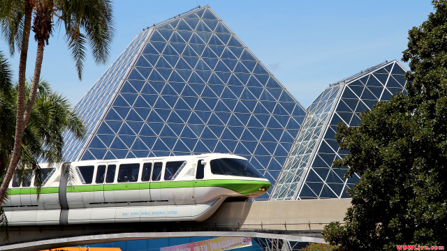 Futuristic train city palm plant free wallpaper - medium preview image