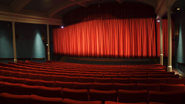 Theater red curtains seats stage free wallpaper - medium preview image