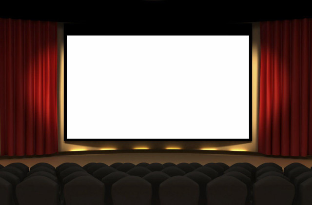 Theater red curtains white screen #2 free wallpaper - medium preview image