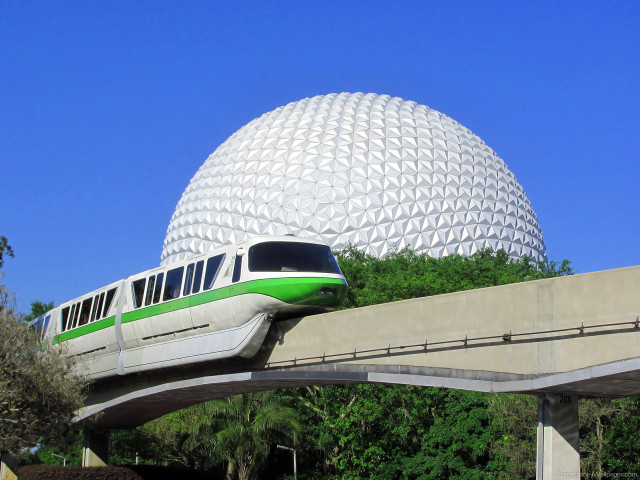Monorail train bridge large building free wallpaper - medium preview image