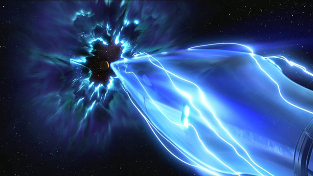 Blue black star background planet free wallpaper - medium preview image