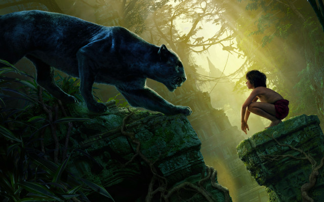 Woman bear forest sunlight man free wallpaper - medium preview image