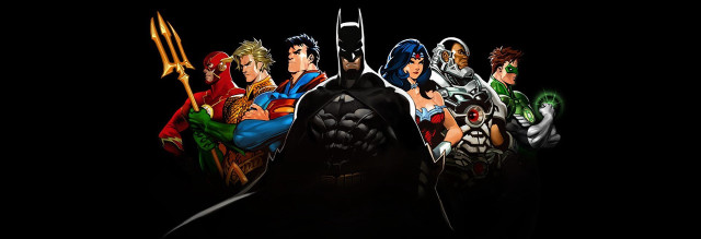 Superheroes justice black background group free wallpaper - medium preview image