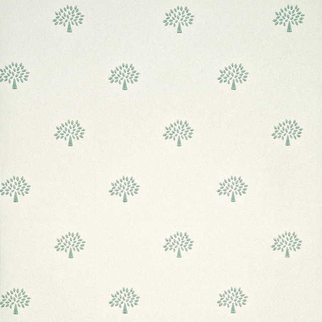 White wall green tree pattern free wallpaper - medium preview image