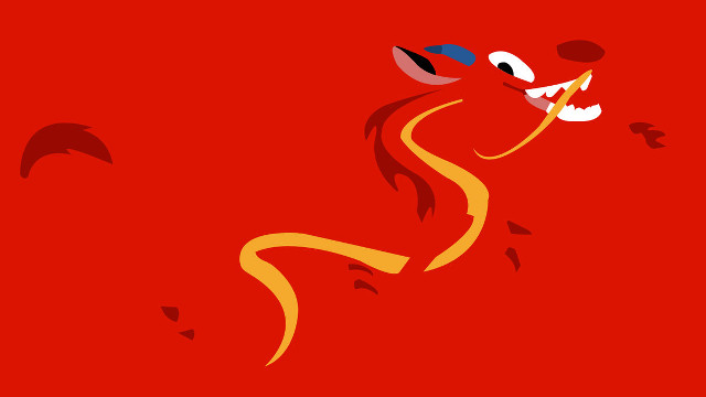 Red dragon yellow tail blue free wallpaper - medium preview image
