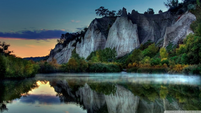 Lake mountains trees sunset sky #12 free wallpaper - medium preview image