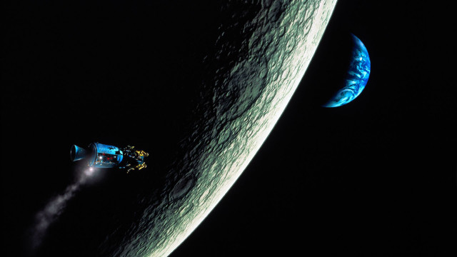 Space station moon satellite cloudy free wallpaper - medium preview image