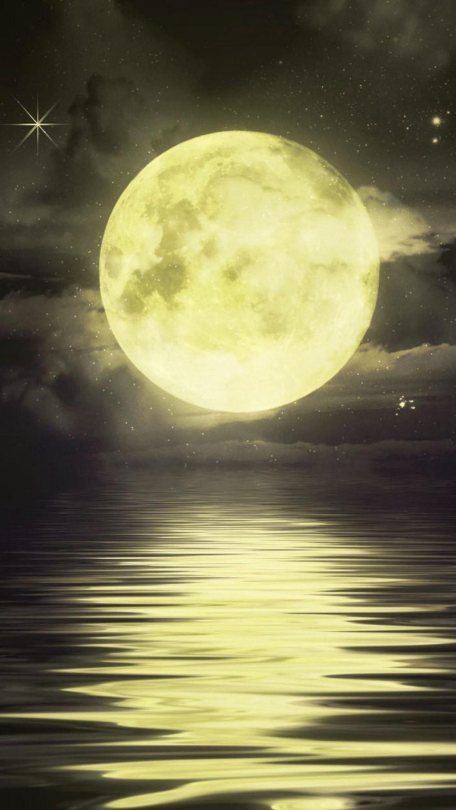 Full moon reflection lake night free wallpaper - medium preview image