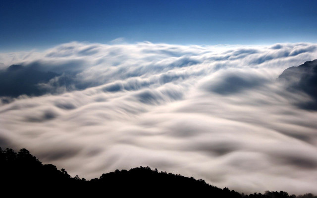 Mountain clouds plane window blue free wallpaper - medium preview image