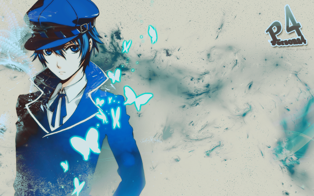 Man blue outfit hat butterflies #2 free wallpaper - medium preview image