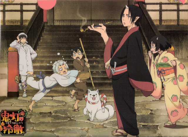 Group people staircase dog man free wallpaper - medium preview image