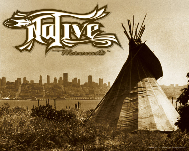 Teepee city background native american free wallpaper - medium preview image