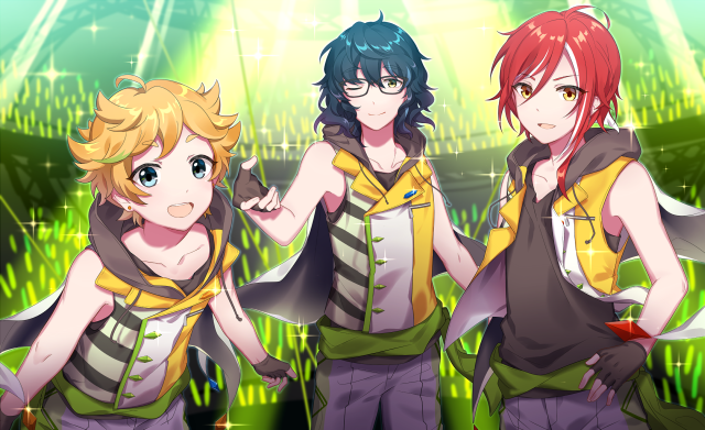 Anime characters stage lights grass free wallpaper - medium preview image