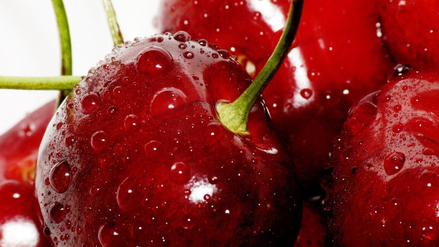 Cherry water droplets macro photography #2 free wallpaper - medium preview image