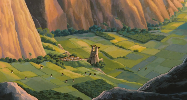 Kangaroo valley mountain people painting free wallpaper - medium preview image