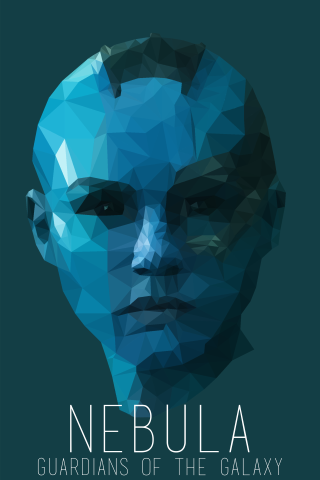 Blue face with words free wallpaper - medium preview image