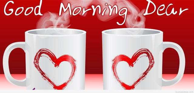 Coffee mugs heart good morning free wallpaper - medium preview image