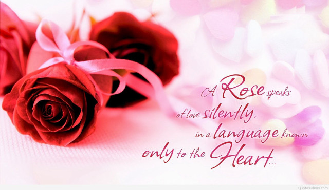 Two roses pink ribbon message free wallpaper - medium preview image