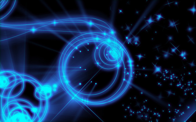 Blue abstract background stars circles #2 free wallpaper - medium preview image