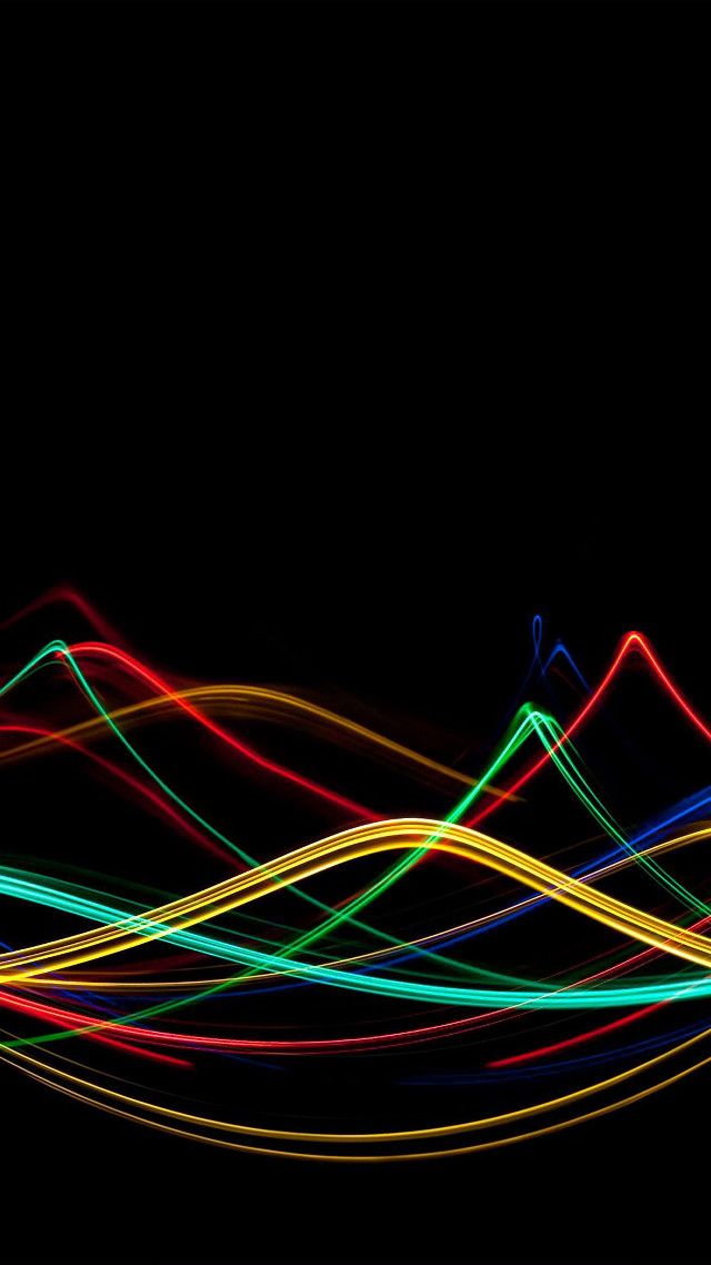 Mountain light streaks rainbow abstract free wallpaper - medium preview image