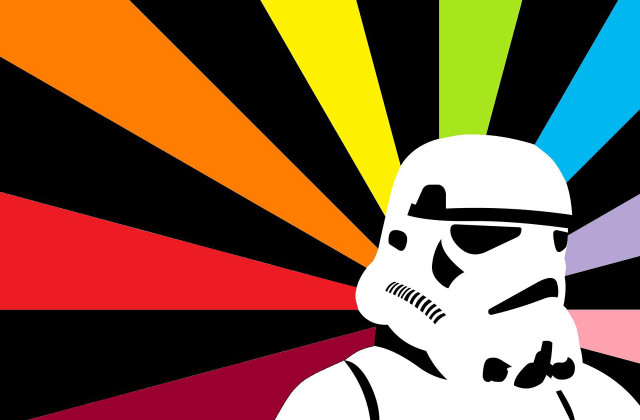 Star wars rainbow stormtrooper pop free wallpaper - medium preview image