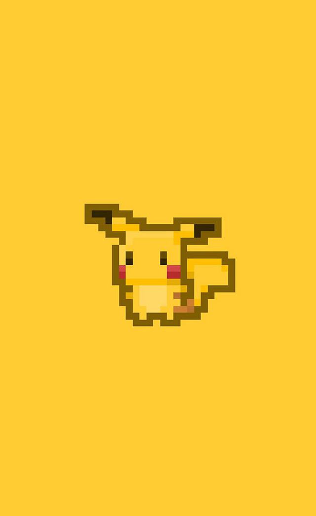 Yellow background pixeled dog head free wallpaper - medium preview image