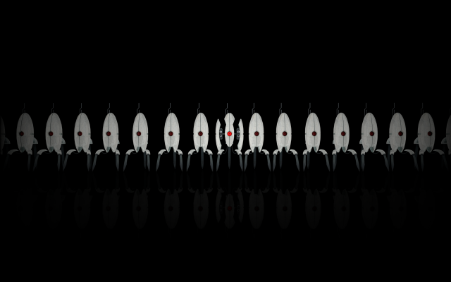 White red objects dark reflection free wallpaper - medium preview image