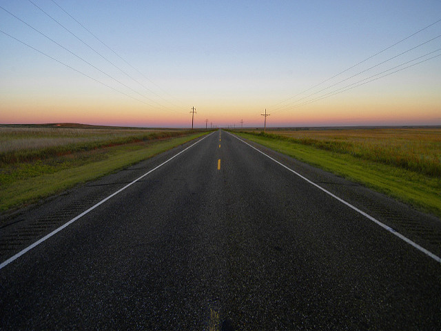 Road power lines field blue free wallpaper - medium preview image