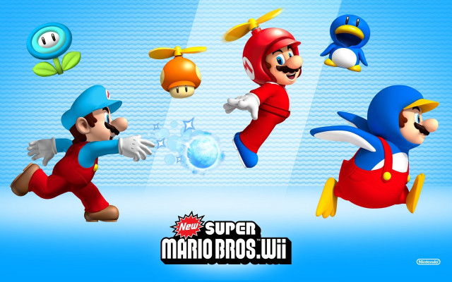 Cartoon character running background blue free wallpaper - medium preview image