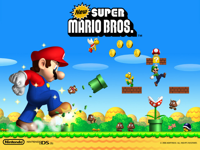 Mario running air ground nintendo free wallpaper - medium preview image
