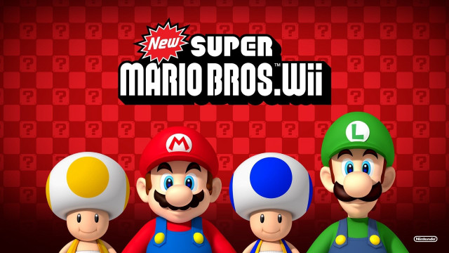 Mario bros group red background free wallpaper - medium preview image