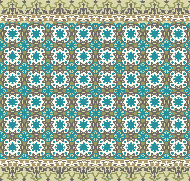 Blue brown pattern white border free wallpaper - medium preview image