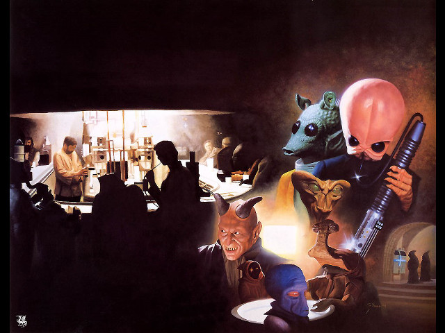 Alien people gun dark room free wallpaper - medium preview image